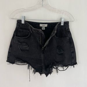 Black denim shorts size 26